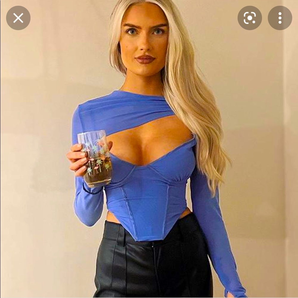House of CB Isabel Cornflower Asymmetric Cutout Corset